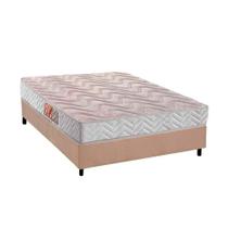 Conjunto Box Viúva: Colchão Espuma Paropas D28 Pasquale Clean + Base CRC Suede Clean(128x188)