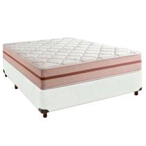 Conjunto Box Viúva e Colchão Classic Molas Ensacadas Anjos Branco