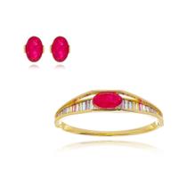 Conjunto bracelete e brinco banho ouro 18k Conjunto bracelete e brinco banho ouro 18k