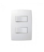 Conjunto branco 4x2 interruptor 1tecla simples+1tecla paralela 612101 f.linha plus - pial
