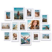 Conjunto branco de vários tamanhos para porta-retratos Vittanly, pacote com 15