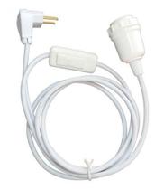 Conjunto Branco Iluminação - Soquete, Fio 5mts Interruptor e Plug Conjunto Branco Iluminação - Soquete, Fio 5mts Interruptor e Plug