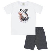 Conjunto Branco Infantil Pulla Bulla Menino - 53476-3