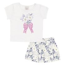 Conjunto Branco Primeiros Passos Menina - 53327-3 Conjunto Branco Primeiros Passos Menina - 53327-3