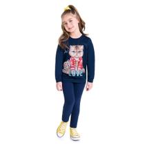 Conjunto Brandili Com Estampa De Gatinho Infantil