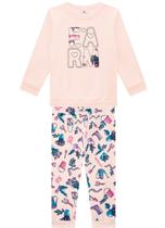 Conjunto Brandili Infantil em Moletom Menina Fazenda Doce Lar