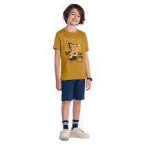 Conjunto Brandili Infantil Menino Regata e Bermuda Confortável Sofisticado Casual 55672