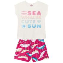Conjunto Brandili Malha Baleias Infantil Conjunto Brandili Malha Baleias Infantil