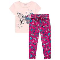 Conjunto Brandili Malha Estampa Borboletas Infantil Conjunto Brandili Malha Estampa Borboletas Infantil