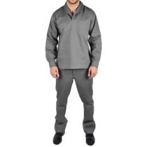 Conjunto Brim Camisa Manga Longa Gola Italiana Calça Elástico Total Conjunto Brim Camisa Manga Longa Gola Italiana Calça Elástico Total