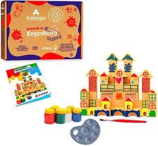 Conjunto Brincando De Engenheiro Eco Paint 122 Peças Xalingo
