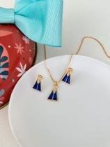 Conjunto Brinco + Colar Nossa Senhora Aparecida