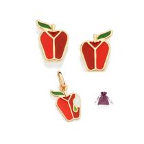 Conjunto Brinco e pingente Rommanel maçã branca de neve 527465 542927