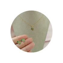 Conjunto Brinco + Pingente Mapa Bandeira Do Brasil Banho de Ouro