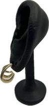 Conjunto Brinco Semijóia Argola 3 voltas Banhada à Ouro