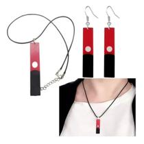 Conjunto Brincos e Corrente Tokyo Revengers Estilo Acrílico Conjunto Brincos e Corrente Tokyo Revengers Estilo Acrílico