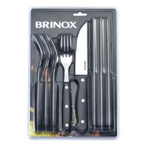 Conjunto Brinox De Talheres Jumbo Para Churrasco 8 Peças
