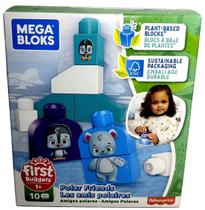 Conjunto Brinquedo Infantil Blocos De Montar Para Bebê - Animais Polares - Mega Bloks - 10 Peças - Sustentável Derivado De Plantas - Fisher Price