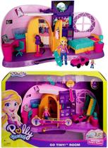 Conjunto Brinquedo Infantil Grande Quarto Transformável Da Boneca Menina Loira Polly Pocket - Mattel