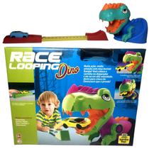 Conjunto Brinquedo Pista Rampa Race Looping Dino Dinossauro - Acompanha Um Veículo Carro Carrinho - Samba Toys
