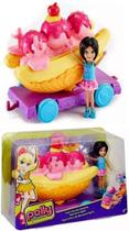 Conjunto Brinquedo Veículo Carnaval Carro Carrinho Da Banana Split - Amiga Da Polly Pocket - Mattel