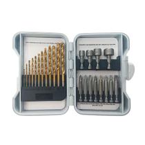 Conjunto Brocas Soquetes e Bits CRV 24 peças - Luatek