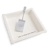 Conjunto Brownie Baker Mud Pie Ceramic White 3,35 x 13,4 x 13,1 cm