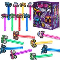 Conjunto Bubble Wands, 24 peças, tema de caminhão para crianças em festas de aniversário Conjunto Bubble Wands, 24 peças, tema de caminhão para crianças em festas de aniversário