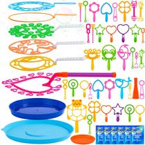 Conjunto Bubble Wands JOYIN Big 18 Giant Bubble Maker com bandeja, 48 unidades Conjunto Bubble Wands JOYIN Big 18 Giant Bubble Maker com bandeja, 48 unidades