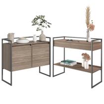 Conjunto Buffet 2 Portas e Aparador Industrial Affara Conjunto Buffet 2 Portas e Aparador Industrial Affara