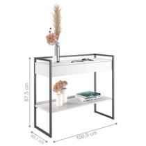 Conjunto Buffet Compacto e Aparador Industrial Branco Preto Conjunto Buffet Compacto e Aparador Industrial Branco Preto
