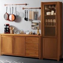 Conjunto Buffet e Cristaleira Madeira Maciça Primavera CabeCasa MadeiraOriginals