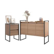 Conjunto Buffet e Gaveteiro Industrial Paris Montana Conjunto Buffet e Gaveteiro Industrial Paris Montana
