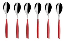 Conjunto bugatti 6 colheres moka cafe glamour vermelho gl3u-02108