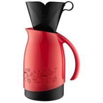 Conjunto Bule de 700mL e Coador Sanremo SR101162 Vermelho e Preto