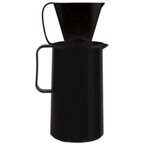 Conjunto Bule Haus Garrafa Térmica Coador Preto Café Chá Mor
