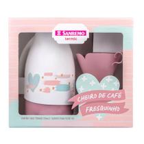 Conjunto Bule Rosa 700 Ml + Suporte Filtro Café Tamanho 102