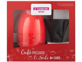 Conjunto Bule Térmico 700ml Filtro Coador Café