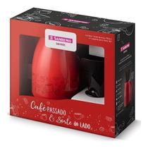 Conjunto Bule Termico E Suporte Para Filtro 102 Vermel 700ml