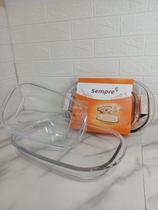 Conjunto C/2 Assadeiras Retangular Nadir Vidro Temperado 1.8L e 3L Receitas e Tortas