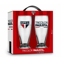 Conjunto C 2 Copos Munich 200ml São Paulo Tricolor Paulista