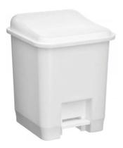 Conjunto c/ 2 Lixeiras Quadrada Com Mecanismo De Pedal 14 Litros Branca Conjunto c/ 2 Lixeiras Quadrada Com Mecanismo De Pedal 14 Litros Branca