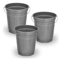 Conjunto c/ 3 Baldes 8 l - Color Reciclado