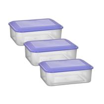 Conjunto c/3 Caixas Organizadora Premium 6 Litros c/ tampa