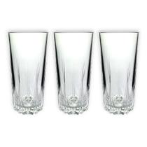 Conjunto C/3 Copos Altos Ayla Em Vidro Para Servi 330ml