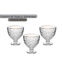 Conjunto c/ 3 Taças de Sobremesa Artemis - 400ml