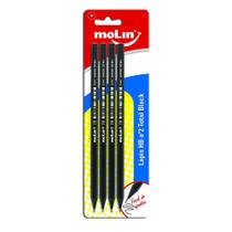 Conjunto c/ 4 lapis hb N2 preto molin Conjunto c/ 4 lapis hb N2 preto molin