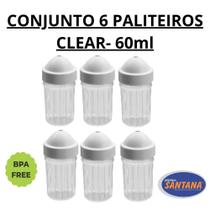Conjunto c/6 Paliteiros Clear c/60 ml cada Conjunto c/6 Paliteiros Clear c/60 ml cada