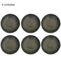 CONJUNTO C/ 6 PRATOS FUNDO LINHAS GREENERY 22 cm - Porto Brasil Cerâmica