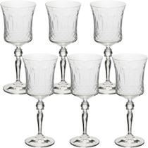 Conjunto c/ 6 taças cristal lapidado p/ vinho grace 250ml - bohemia by wolff